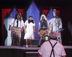 Mariah as Dorothy in The Wiz (2009) with Pat Ciamacco (foreground) and (from left) Darius Stubbs, Edwin Smith and Cory Zukoski.